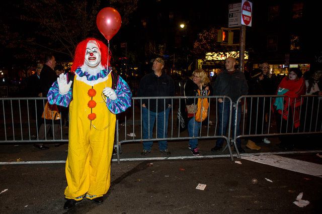 A horrifying clown who's featured prominently in my nightmares since last year's Village Halloween Parade.